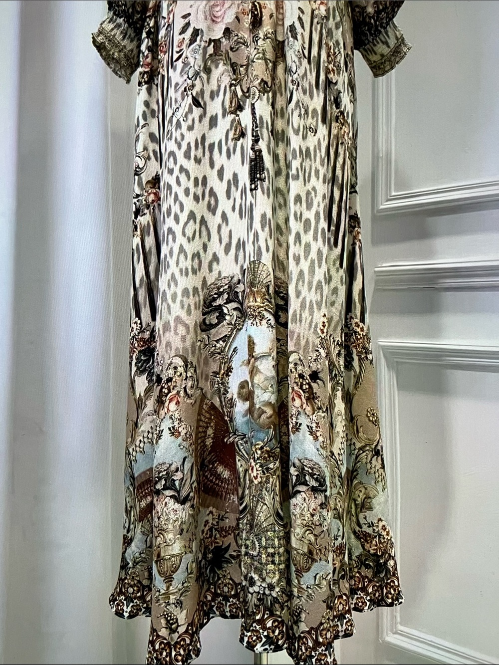 Camilla Cream Floral & Leopard Print Long Sleeve Maxi Dress - Picture 3 of 8